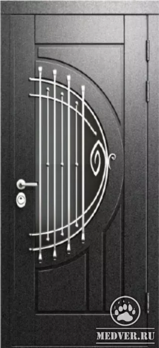 Декоративная входная дверь с ковкой-37